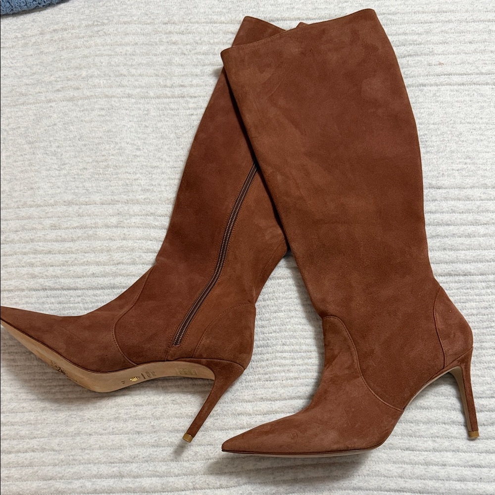 Stuart Weitzman Tan Heeled Boots